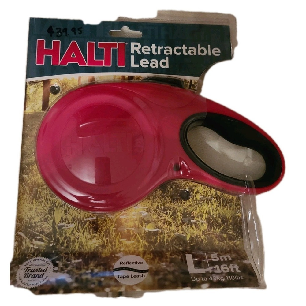 The Company of Animals HALTI Retractable Lead Large Red (16').  New in Package